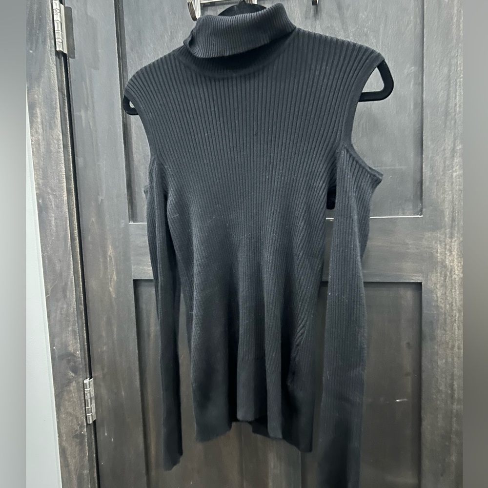 Cold Shoulder Turtleneck